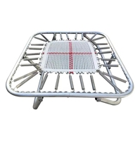 Mini Trampolín Profesional para Gimnasia en Interiores/Exteriores, Diseño Cuadrado de 1.32x1.32m, con Red Protectora para Ejercicio