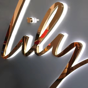 ミニLEDネオンライトビルボードステンレス鋼バックルミナスワード樹脂モール会社病院パークデコレーション用 - Product Image 1