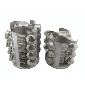 En gros E006 Ensemble de bocaux en verre rotatifs pour épices, supports de rangement multifonctionnels carrés pour condiments et assaisonnements - Product Image 6