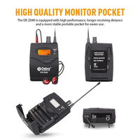 Debra Audio ER-2040 4 Channel Wireless In-Ear Monitor System with Noise Cancelling for Multi-Person Stage Performances