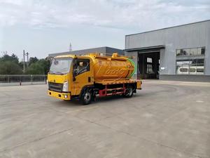 รถดูดสิ่งปฏิกูลแบบผสมผสาน Sinotruk 4x2 พร้อมถังขนาด 5-6 ลูกบาศก์เมตร สำหรับทำความสะอาดบ่อกรองและสิ่งสกปรกในสระน้ำ สำหรับส่งออก - Product Image 4