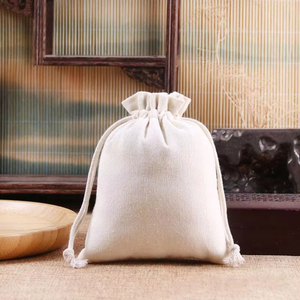 Bolsa con Cordón de Algodón Orgánico, Bolsa Ecológica de Lona con Cordón, Logotipo Personalizado, Bolsa para Guardar Joyas y Dulces - Product Image 3