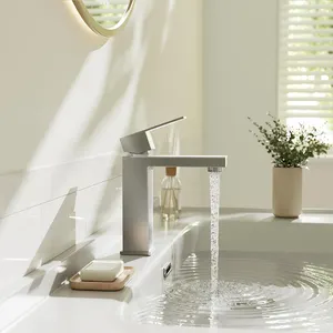 China Supplier Sanitary Ware Hot and Cold Stainless Steel Bathroom Basin Faucet