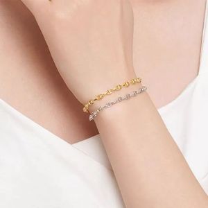 Xinfly - Brazalete de Cadena Personalizado de Oro Real de 18K para Hombre y Mujer, para Regalo, Fiesta o Boda - Product Image 5