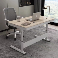 Vente chaude Réglable Pas Cher Ergonomique Électrique Hauteur Ordinateur Bureau Debout Table De Bureau Mélamine ascenseur Moderne