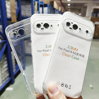 Coque de téléphone transparente en TPU de 2 mm pour Google Pixel 9Pro XL 9 8pro 10A 9A 8A 8 7 6, protection souple transparente, pare-chocs pour téléphone portable