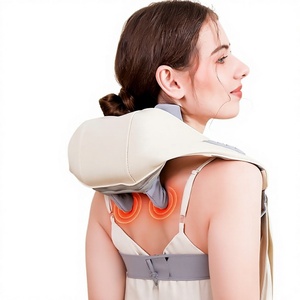 Electric Neck <b>Massager</b> with Hot Compress & Infrared 4 Massage <b>Heads</b> Rechargeable-Parents Gift Clip Kneading Design - Product Image 1