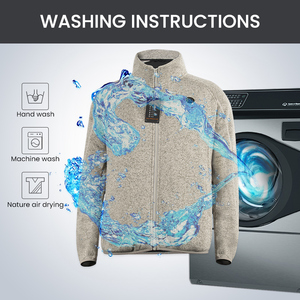 Veste USB unisexe, chauffage électrique, vêtements de travail décontractés pour l'extérieur, cardigan <span class=keywords><strong>chauffant</strong></span>, veste polaire à fermeture éclair intégrale, <span class=keywords><strong>pull</strong></span> Verwarmende - Product Image 6