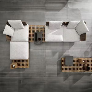 Conjunto de Sofás Modernos para Exteriores Resistentes a la Intemperie TG, Sofá de Mimbre <span class=keywords><strong>Sparta</strong></span>, Tumbona para Playa, Piscina, Patio, para Hotel - Product Image 1