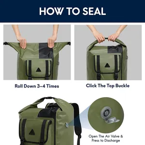 Mochila Impermeable Extra Grande Gear 60L 100L Roll Top Dry Bags Mochila para Kayak Senderismo Viajes Camping