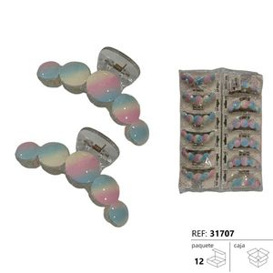 Hair Clip Pinza De Pelo Multicolor Pack Of 12 For Women And Girls Hair Accessories - Product Image 1