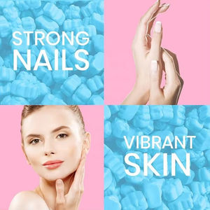 Gummies personnalisées à la formule bio végétalienne au vinaigre <span class=keywords><strong>de</strong></span> cidre, vitamine C, collagène et biotine 5000 pour adultes – Soutien beauté - Product Image 3
