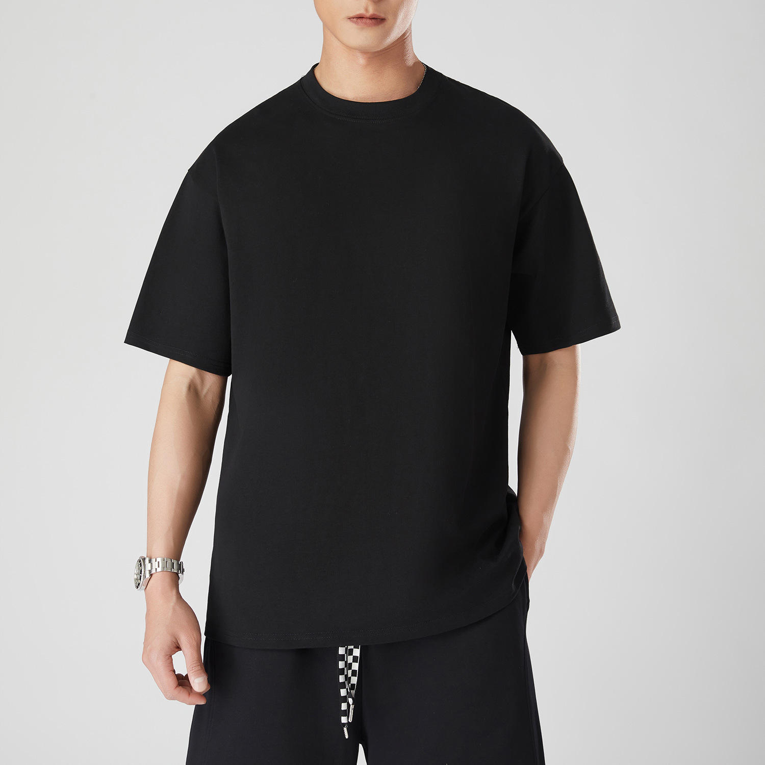 Men's Luxury 100% Cotton Oversize T-Shirt with Custom Logo