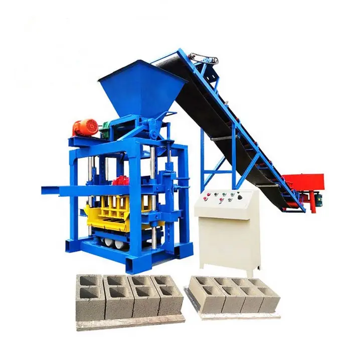 Semi automatic QT 4-30 diesel concrete block making machine in India