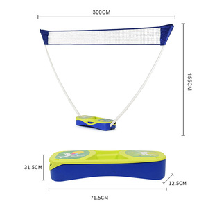 Ensemble <span class=keywords><strong>de</strong></span> supports pour filet <span class=keywords><strong>de</strong></span> tennis et <span class=keywords><strong>de</strong></span> <span class=keywords><strong>badminton</strong></span> avec bâtons et raquettes Logo personnalisé pliable extérieur intérieur portable assemblage simple - Product Image 4