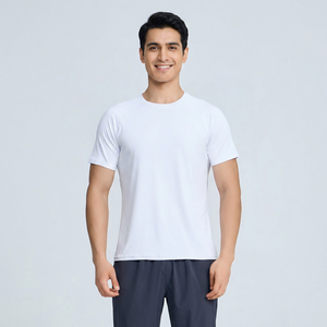 Loose and Breathable Thin Design <b>Polyester</b> Dark Colors Custom Logo Men's <b>Tshirt</b> - Product Image 1