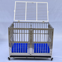 Cages et enclos pliables pour chiens adultes, robustes, en acier inoxydable, pour grands chiens, pour l'extérieur, en fil métallique, pour animaux de compagnie