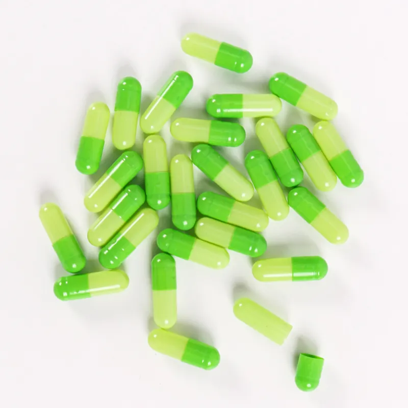 Capsule vuote 00 0 1 2 Vegan vegetariano HPMC Pullulan capsule separate all'ingrosso verde vegetale capsule