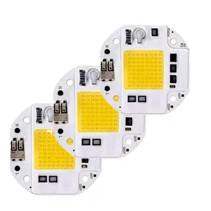 Chip cob para holofote de alta potência, chip para holofote 100 v 220v, contas de luz integradas, alumínio branco e quente, soldagem livre de 110 w 70w 50w