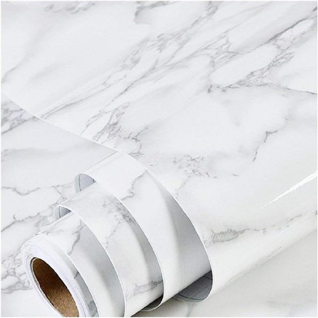 Modern Glossy Marble Self-Adhesive Contact Paper B2B Wallpaper Peel Stick for Kitchen Cabinets Bathroom Countertops Hospitals