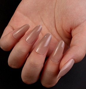 140 faux ongles courts en amande à presser, couvrance totale, en acrylique, pour manucure - Product Image 4