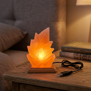 Lampe USB miniature en sel rose de l'Himalaya naturel de haute qualité 2025, sculptée, écologique, diffuseur de lampe en sel naturel - Product Image 1