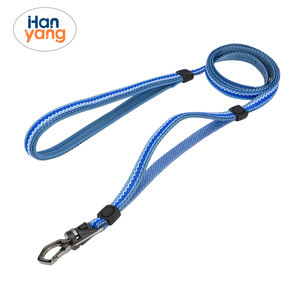 HanYang भारी शुल्क चिंतनशील कुत्ते पट्टा लंबी Leashes डबल संभाल चिंतनशील बड़े और अतिरिक्त बड़े मध्यम नस्ल कुत्ते के लिए लीड - Product Image 1