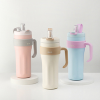 Tasse à café de voyage en métal standard à double paroi en acier inoxydable 316L 40 oz personnalisée gobelet de 40 oz avec poignée
