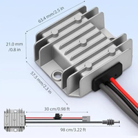 Adaptador de Corriente CC Impermeable para Dispositivos de Internet Satelital, Entrada de 12V/24V a Salida de 30V 3.5A con Fusible Integrado de 15A para Autocaravanas