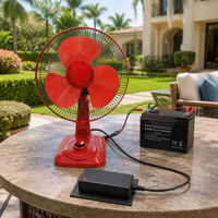 Ventilateur de table 12 pouces DC 12V à énergie solaire, économie d'énergie, pour extérieur, ventilateurs électriques AC/DC, vente chaude
