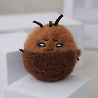 Promotion économique : Porte-clés peluche cafard de 8 cm, mignon, style dessin animé, jouet en peluche, animal en peluche