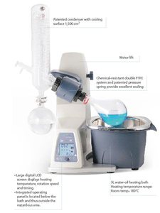 Évaporateur Rotatif Numérique de Laboratoire CHINCAN RE100-Pro LCD 2L 5L avec Bain Chauffant, Vitesse 20-280 tr/min, Interface USB, Température de Chauffage Chambre - Product Image 4