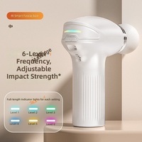 Masseur musculaire à percussion silencieux, sans fil, rechargeable par USB, 2400 mAh, 6 vitesses, 6 têtes, pour tissus profonds, sans balais