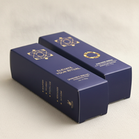 Boîte en carton personnalisée en papier coton avec gaufrage à chaud or pour emballage de lotion corporelle, coffret cadeau