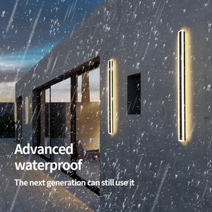 Lámpara <span class=keywords><strong>de</strong></span> Pared LED Moderna para Exteriores, 110V 220V, <span class=keywords><strong>Tira</strong></span> Lineal, Luz Cálida 3000K, Base <span class=keywords><strong>de</strong></span> Hierro, para Jardín - Product Image 3