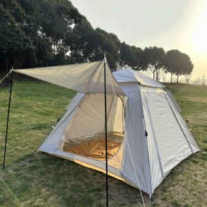 Grande <span class=keywords><strong>tente</strong></span> de camping en tissu Oxford imperméable sur mesure 2025 pour 8 personnes Deux chambres à coucher Une surface habitable Quantité minimale de commande 5 - Product Image 1