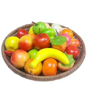 Fruits artificiels en plastique : oranges, bananes, citrons verts, pommes – Idéal pour la maison, la <span class=keywords><strong>cuisine</strong></span>, les fêtes, la photographie et les décorations de Thanksgiving - Product Image 1