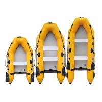 Fabricant professionnel chinois de bateaux pneumatiques en Hypalon PVC de 4,2 m (14 pieds) avec coque en aluminium pour la pêche, moteur hors-bord 7-8