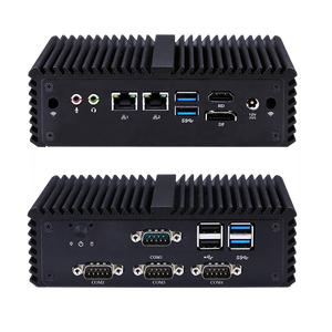 Q730P Qotom Q730P มินิพีซีแบบสองพอร์ตแลน Celeron J4105 เดสก์ท็อป DP พีซี มินิคอมพิวเตอร์ - Product Image 1