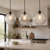 Abat-jour en verre à bords polis lisses, couvercle de remplacement en verre pour lampe suspendue ou sur pied