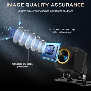 กล้องมองหลังติดรถยนต์ HD สำหรับป้าย<span class=keywords><strong>ทะเบียน</strong></span>รถยนต์ AHD 1080P ตัวกล้องโลหะ มุมมองกว้าง 170 องศา กล้องมองหลัง กล้องมองหน้าสำหรับยานพาหนะ - Product Image 3