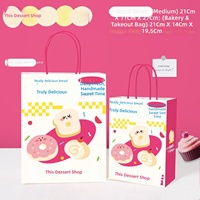 Sac en papier kraft de luxe personnalisé avec logo, épaissi, pour emballage cadeau, desserts d'anniversaire, thé au lait à emporter