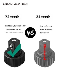 Jeu de clés à molette à double extrémité avec cliquet en acier au chrome-vanadium, outils de réparation métriques - Product Image 5