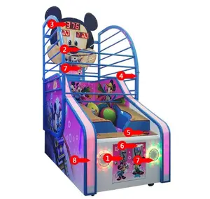 SUNMO Máy Chơi Arcade Mini Chạy Bằng Đồng Xu Trong Nhà Cho Trẻ Em Máy Chơi Trò Chơi Đổi Thưởng Bắn Súng Bóng Rổ Cho Trẻ Em