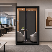 Cabine de collaboration de bureau Vestael pour deux personnes avec système d'isolation acoustique et de ventilation