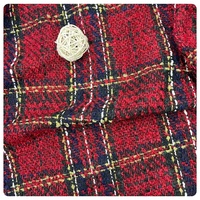 Tissu en tweed écossais 100 % polyester de haute qualité, tissu texturé bouclé pour manteaux, vestes, jupes pour femmes, personnalisable