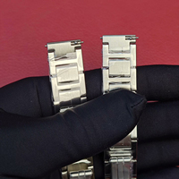 Nouveau modèle de bracelet en acier inoxydable massif à trois maillons pour homme, montre mécanique de style plat, bracelet universel