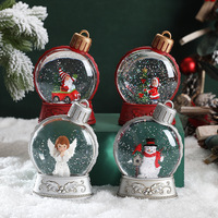 Nouvelle lanterne de Noël créative à LED, ornement de bureau en forme d'ampoule, boule de cristal en résine, surprise, lanterne de Noël, veilleuse, cadeau