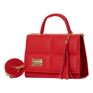 Borsa a Tracolla Rossa Fana Fina in Microfibra, Chiusura con Cerniera, Stile Vintage alla Moda, Manico Singolo per Uso Quotidiano - Product Image 3