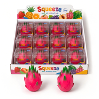 Jouet Squishy Dragon Fruit Croustillant Adorable en TPR à Remontée Lente Anti-Stress ASMR Son Crouissant Sensoriel Étrangement Apaisant Vente en Gros